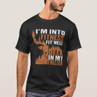 Funny Hunter Pappa I är Into Fitness Hjort Freezer T Shirt
