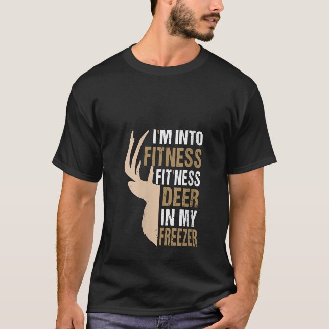 Funny Hunter Pappa I är Into Fitness Hjort Freezer T Shirt (Framsida)