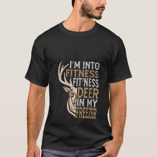 Funny Hunter Pappa I är Into Fitness Hjort Freezer T Shirt