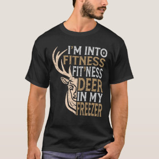 Funny Hunter Pappa I är Into Fitness Hjort Freezer T Shirt