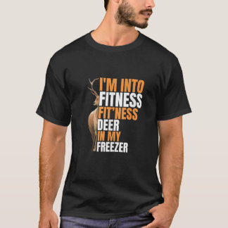 Funny Hunter Pappa I är Into Fitness Hjort Freezer T Shirt