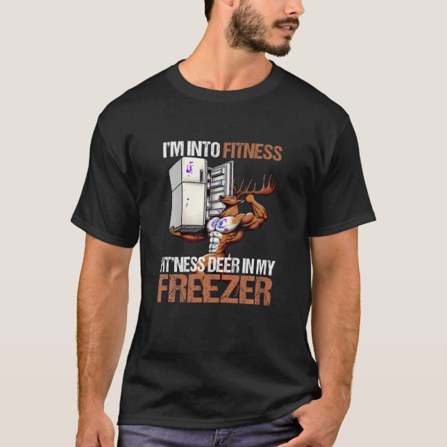 Funny Hunter Pappa I är Into Fitness Hjort Freezer T Shirt (Framsida)