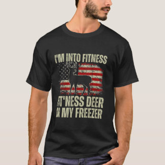 Funny Hunter Pappa I är Into Fitness Hjort Freezer T Shirt