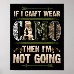 Funny Hunting Camo Hunters Buck Hjort Land Redne Poster