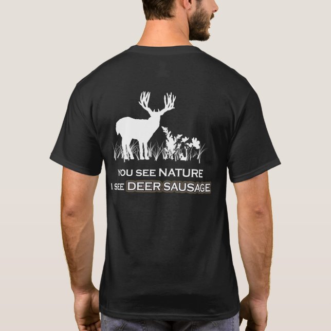 Funny Hunting Hjort Sause T-Shirt (Baksida)