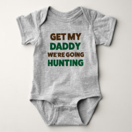 Funny Hunting Jersey Bodykostym för Baby och pappa T Shirt