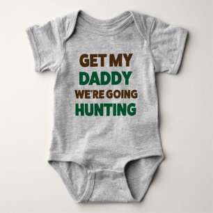 Funny Hunting Jersey Bodykostym för Baby och pappa T Shirt