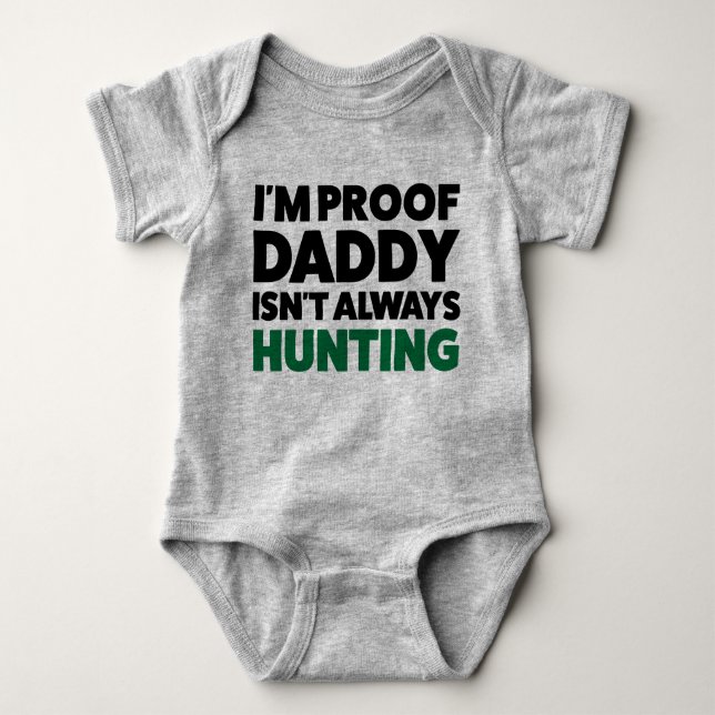 Funny Hunting Jersey Bodykostym för Baby T Shirt (Framsida)