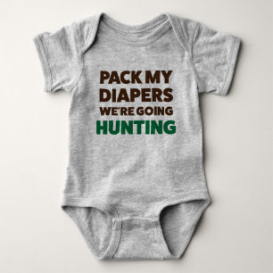 Funny Hunting Jersey Bodykostym för Baby T Shirt