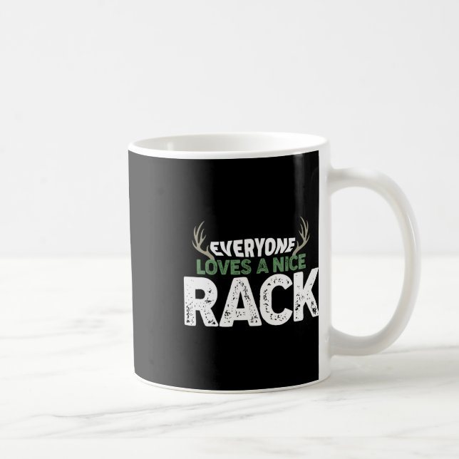 Funny Hunting Nice Rack Antlers Hjort Hunter Humor Kaffemugg (Höger)