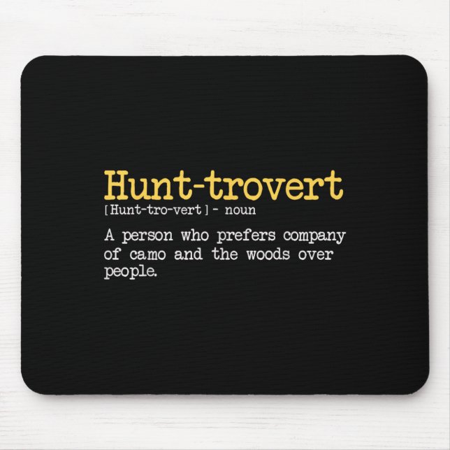 Funny Hunting Quote For Hunters Men Hunt-trovert H Musmatta (Framsidan)