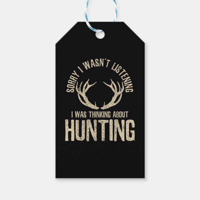 Funny Hunting Quote Sayed Hjort Venison Elk Hunter Presentetikett (Framsidan)