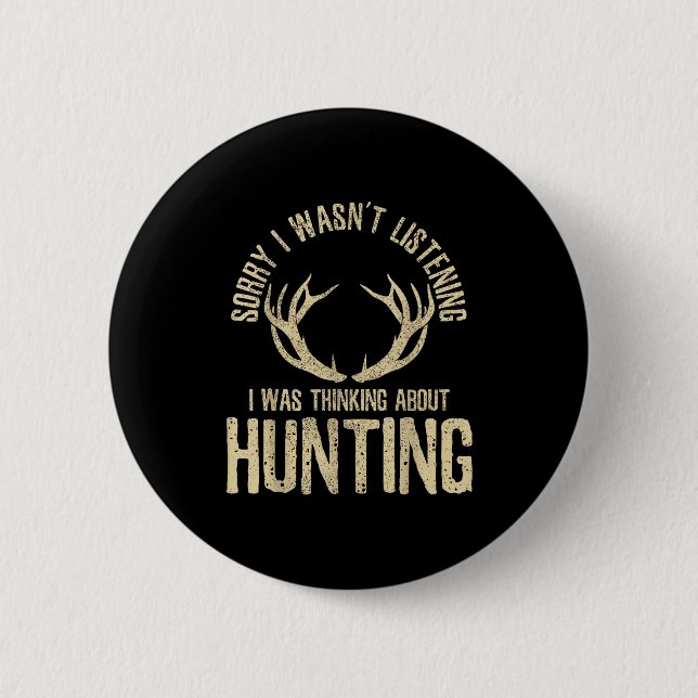 Funny Hunting Quote Saying Deer Venison Elk Hunter Knapp (Framsida)