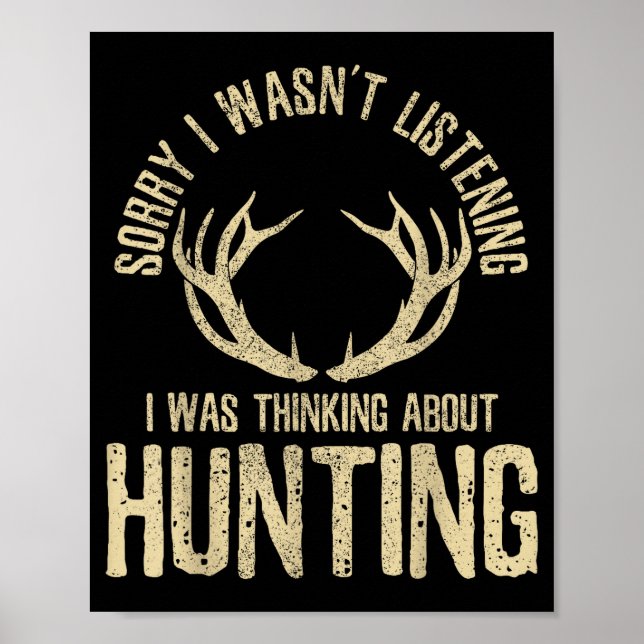 Funny Hunting Quote Saying Deer Venison Elk Hunter Poster (Framsidan)