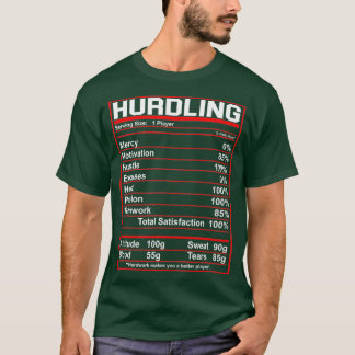 Funny Hurdling Nutrition Facts Hurdler T Shirt