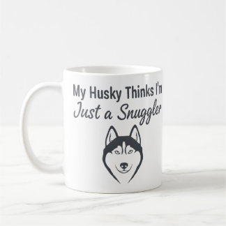 Funny Husky Dog Snuggler Kaffemugg