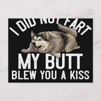 Funny Husky Hund Kiss Husky Hund Helg Vykort