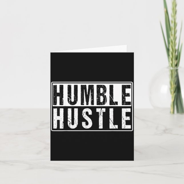 Funny Hustle Gift For Men And Women Cool Humble In Kort (Framsida)