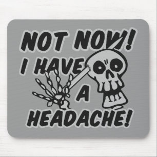 Funny huvudvärk Skull muspekad Musmatta
