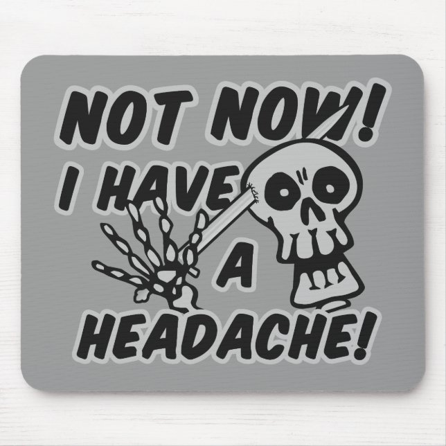 Funny huvudvärk Skull muspekad Musmatta (Framsidan)
