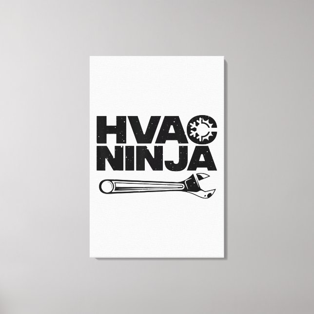 Funny HVAC Gift För manar Coola Technician Luft Co Canvastryck (Framsida)