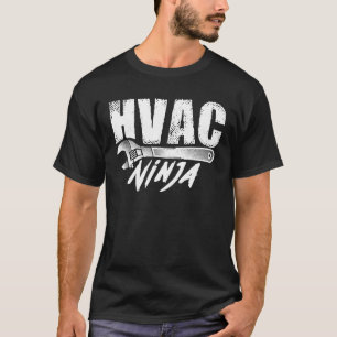 Funny HVAC Ninja Gift För manar Coola Ninjutsu Tec T Shirt