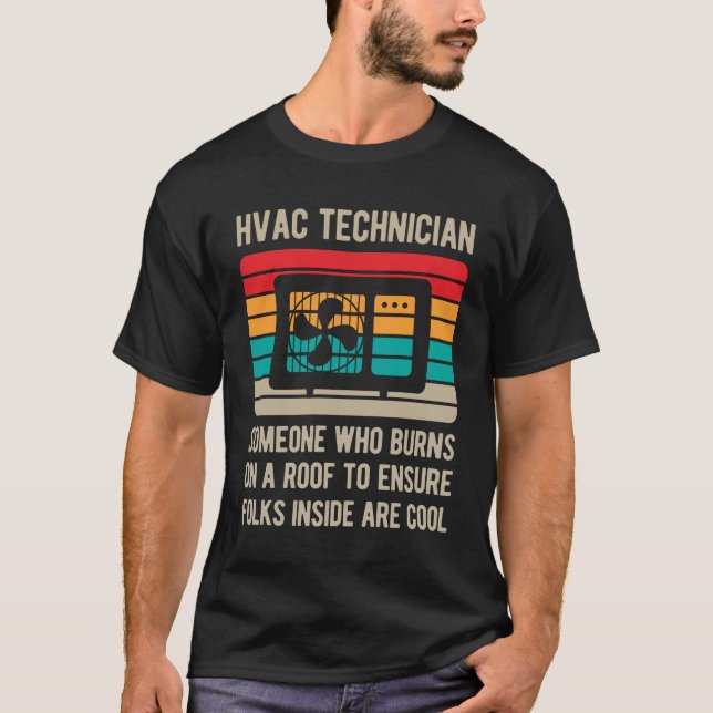 Funny Hvac Technician T Shirt (Framsida)