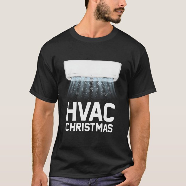Funny Hvac-teknikgåva till jul T Shirt (Framsida)