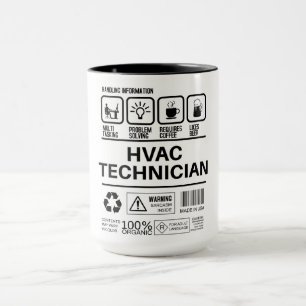 Funny HVAC-teknikhanterarinformation Mugg