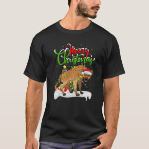 Funny Hyena Animal Lover Julafton Lighting Hyena C T Shirt