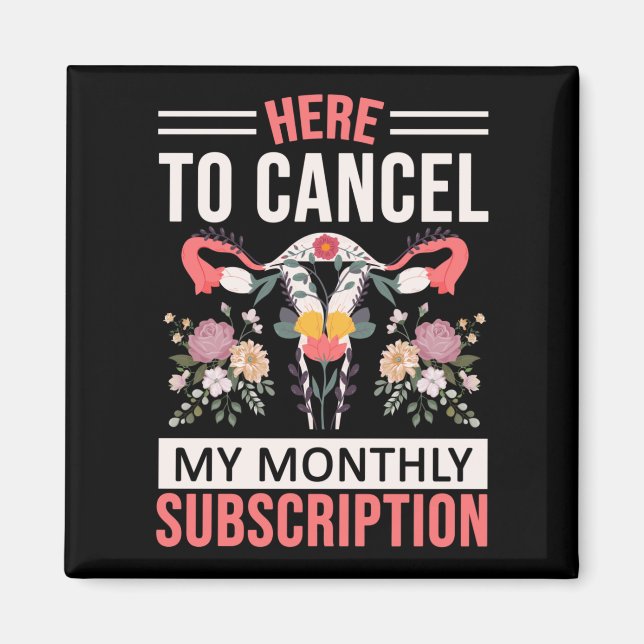 Funny hysterektomi Blommor Uterus-borttagning Magnet (Framsidan)