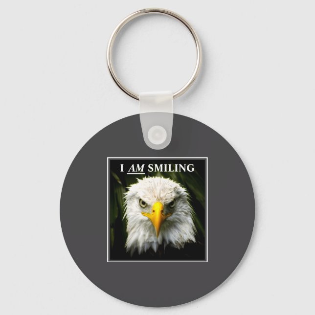 Funny I Am Smiling Mpy Eagle Photo  Nyckelring (Framsida)