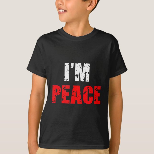 Funny I Come In Peace I’m Peace Matching Couple Lo T Shirt (Framsida)