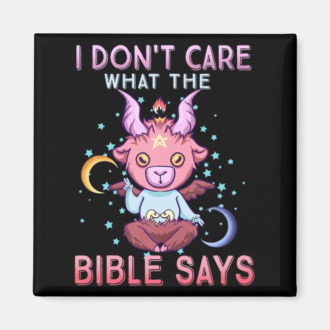 Funny I Dont Care What Bible Says  Magnet (Framsidan)