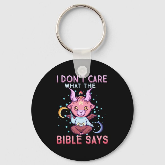 Funny I Dont Care What Bible Says  Nyckelring (Framsida)