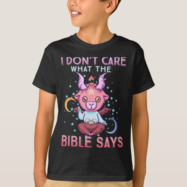 Funny I Dont Care What Bible Says  T Shirt (Framsida)