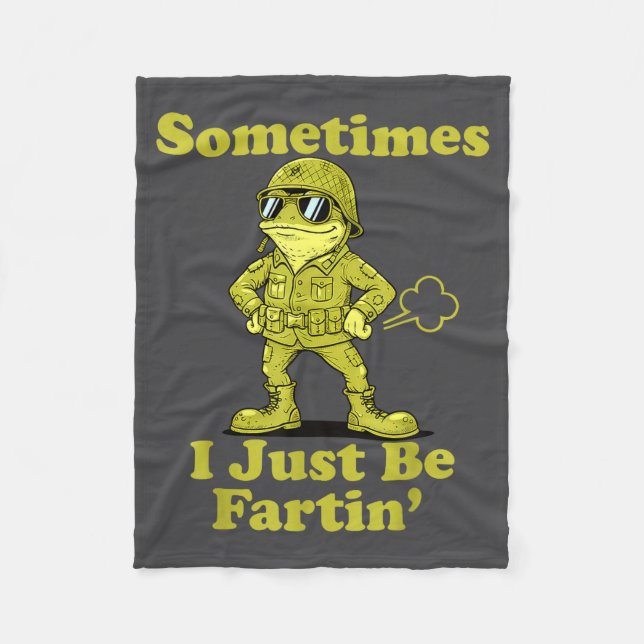 Funny I Frog Humor Sarcastic Sometimes Just Fartin Fleecefilt (Framsidan)