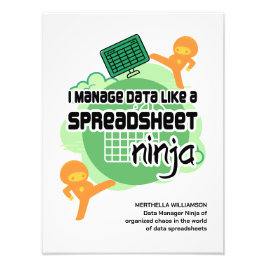 Funny I Hantera Data SPREADSHEET NINJA Fototryck