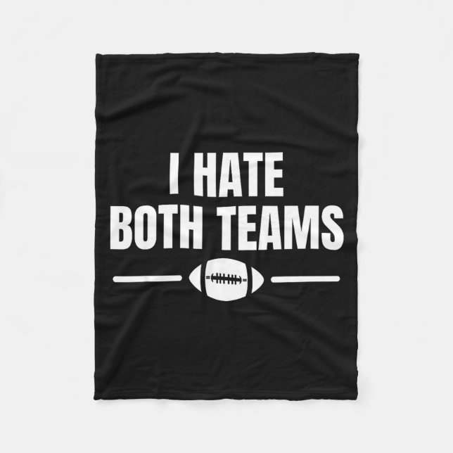 Funny I Hate Both Teams Football  Fleecefilt (Framsidan)