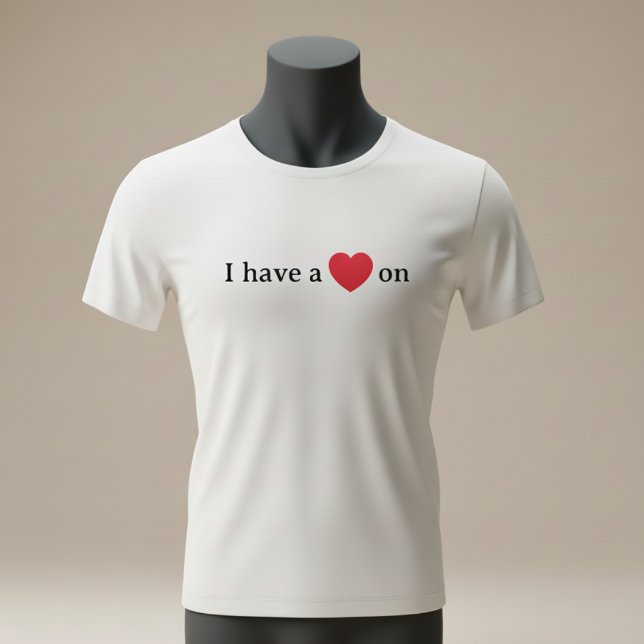 Funny “I Have a Heart On” Pun T Shirt (Skapare uppladdad)