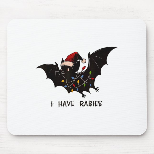 Funny I Have Rabies Christmas Bat Matching Holiday Musmatta (Framsidan)