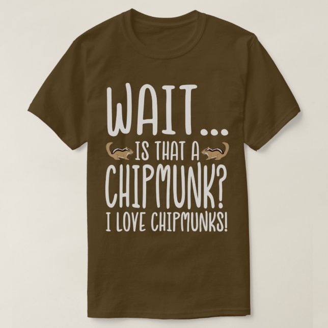 Funny I Kärlek Chipmunks T Shirt (Design framsida)