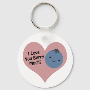 Funny I Kärlek Du Berry Mycket Cute Kawaii Bluebe Nyckelring