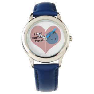 Funny I Kärlek Du Berry Mycket Cute Kawaii Blueber Armbandsur