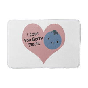 Funny I Kärlek Du Berry Mycket Cute Kawaii Blueber Badrumsmatta