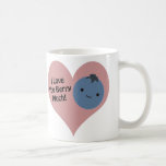 Funny I Kärlek Du Berry Mycket Cute Kawaii Blueber Kaffemugg<br><div class="desc">Jag kärlek,  du bär mycket!  Lustigt bergspun och söt kawaii-blåbär.</div>
