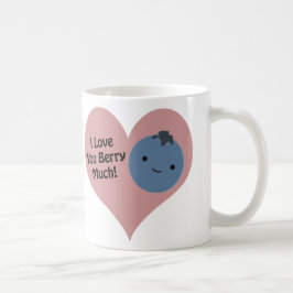 Funny I Kärlek Du Berry Mycket Cute Kawaii Blueber Kaffemugg