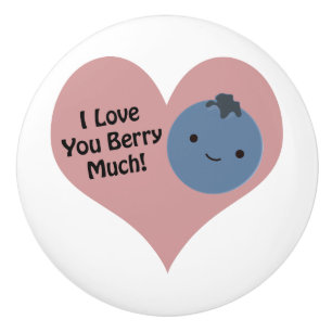 Funny I Kärlek Du Berry Mycket Cute Kawaii Blueber Knopp