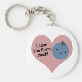 Funny I Kärlek Du Berry Mycket Cute Kawaii Blueber Nyckelring
