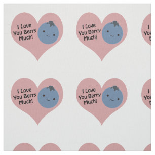 Funny I Kärlek Du Berry Mycket Cute Kawaii Blueber Tyg